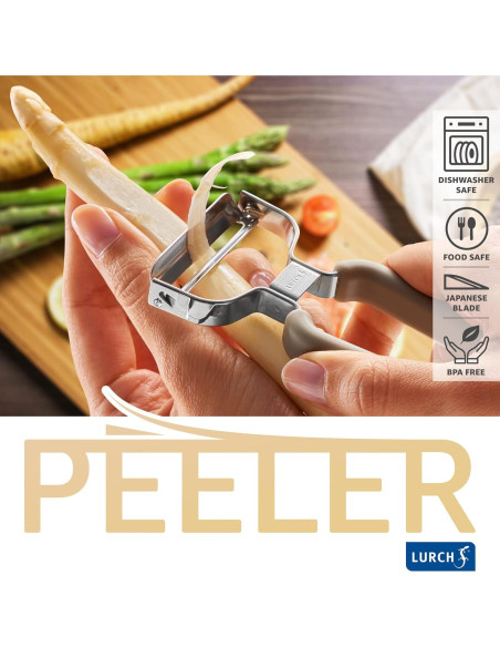 Pelador de Espárragos LURCH Alemania 13 cm Acero Inoxidable Pelador de Espárragos LURCH Alemania 13 cm Acero Inoxidable