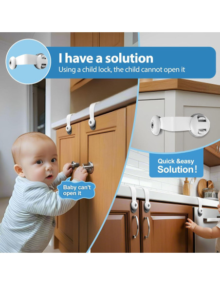 Candados de Seguridad para Niños NiceTCU - 2 Piezas con Adhesivo 3M Candados de Seguridad para Niños NiceTCU - 2 Piezas con Adhesivo 3M