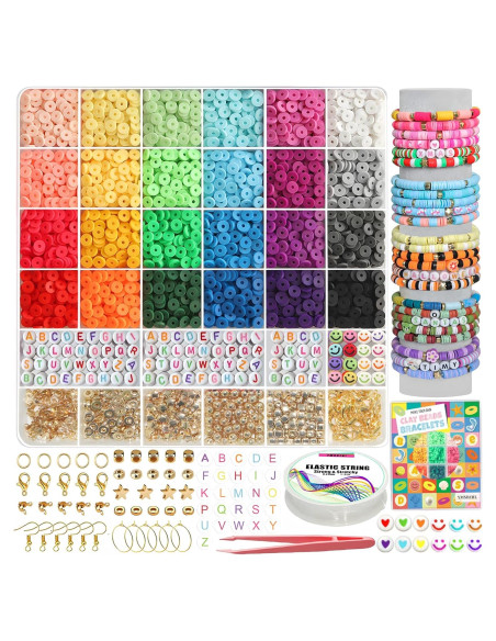 Kit de Pulseras de Cuentas de Arcilla YMSDZHL 6000+PCS DIY Kit de Pulseras de Cuentas de Arcilla YMSDZHL 6000+PCS DIY