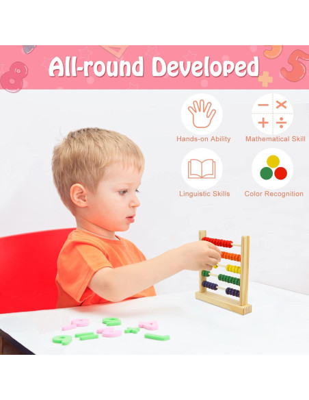Ábaco de Madera Sealive para Niños - Juguete Educativo 50 Bolas Ábaco de Madera Sealive para Niños - Juguete Educativo 50 Bolas