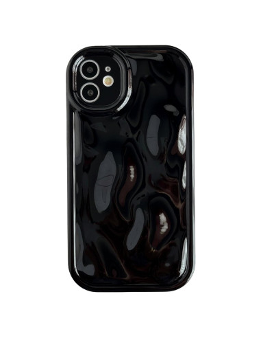 Funda suave Caseative para iPhone 11, Onda Ripple negra