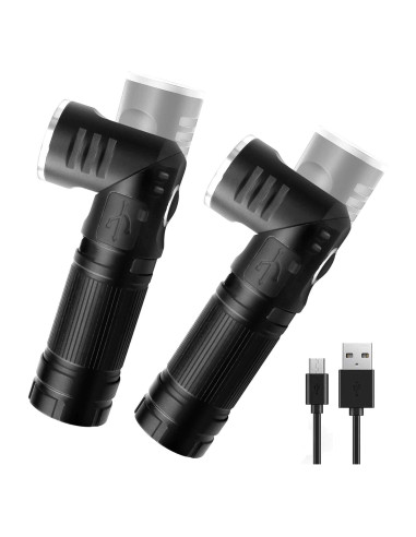 Linternas LED recargables HAUTMEC 500 lúmenes 2 unidades