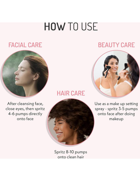 Eve Hansen Spray de Agua de Rosa Orgánico 113.4 g - Tónico Facial y Capilar Eve Hansen Spray de Agua de Rosa Orgánico 113.4 g - Tónico Facial y Capilar