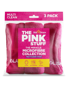 Paquete de 3 Paños de Microfibra Stardrops Rosa - Limpieza Ecológica