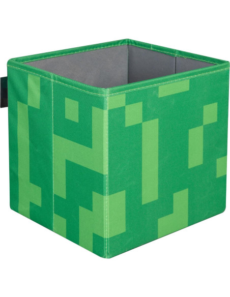 Cajas de Almacenamiento de Tela Phoenix - Minecraft 2pc - Creeper y Mesa de Trabajo 27x27x27cm Cajas de Almacenamiento de Tela Phoenix - Minecraft 2pc - Creeper y Mesa de Trabajo 27x27x27cm