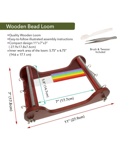 Telar de Cuentas de Madera Beadsmith 27.9x17.8 cm para Joyas