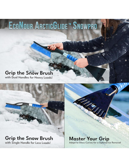 Raspador y Cepillo de Nieve EcoNour 27" Azul - 2 en 1 Raspador y Cepillo de Nieve EcoNour 27" Azul - 2 en 1