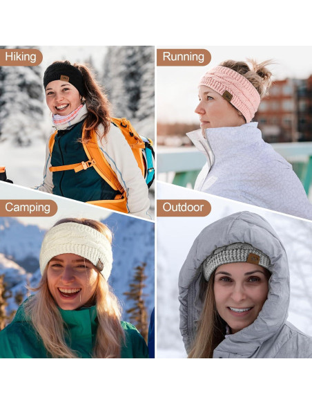 Diadema de Invierno Ymomode Forrada Polar para Mujeres - Negro Diadema de Invierno Ymomode Forrada Polar para Mujeres - Negro