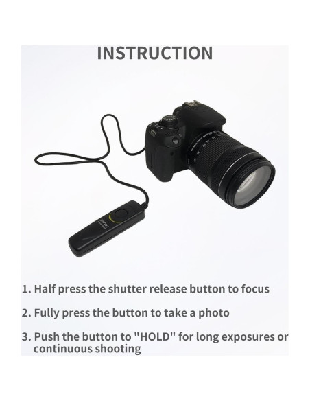 Cable de liberación de obturador remoto Shoot RS-C1 para Canon Cable de liberación de obturador remoto Shoot RS-C1 para Canon