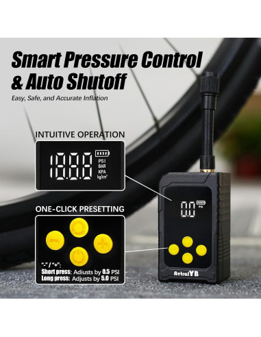 Mini Bomba de Aire AetralYB 150PSI para Bicicletas y Más
