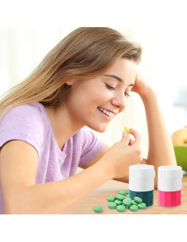 Molinillo y Triturador de Pastillas SZREDU 4 en 1 Rosa