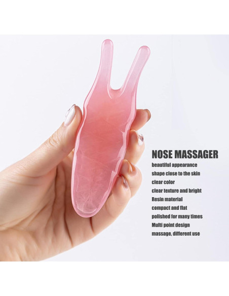 Masajeador de Nariz FILFEEL Gua Sha Resina Durazno 14.3cm Masajeador de Nariz FILFEEL Gua Sha Resina Durazno 14.3cm