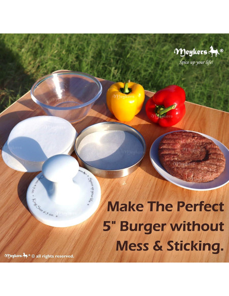 Hojas de papel para hamburguesas Meykers 500 piezas 12.7 cm Hojas de papel para hamburguesas Meykers 500 piezas 12.7 cm