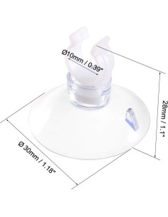 Clips de Ventosa para Tubos de Aire Acuario uxcell 10mm 6Pcs 2