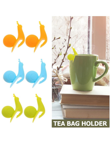 6 Clips Sujetadores de Bolsitas de Té Silicona MAGICLULU Mini