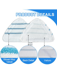 Paquete de 4 almohadillas de mopa microfibra Planially 2