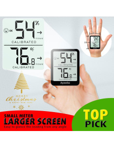Termómetro Digital de Habitación Ayawiss - 2 Paquetes, Higrómetro 2