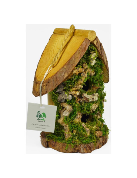 Casa de Pájaro de Madera All Nature con Musgo 22.86x15.24cm Casa de Pájaro de Madera All Nature con Musgo 22.86x15.24cm