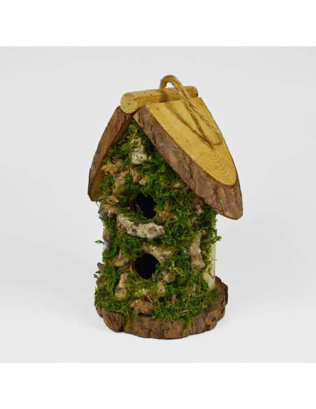 Casa de Pájaro de Madera All Nature con Musgo 22.86x15.24cm Casa de Pájaro de Madera All Nature con Musgo 22.86x15.24cm