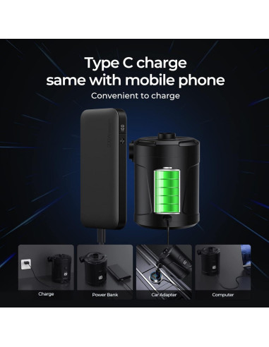 Bomba de Aire Eléctrica dskadoo 5200mAh Portátil con LED
