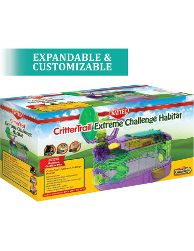 Hábitat para Hámsters Enanos Kaytee CritterTrail 50.8x29.2x45.7cm