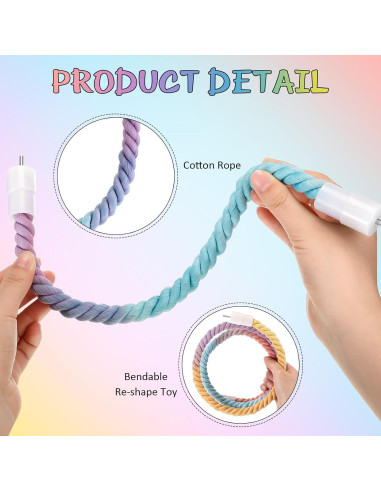 Perchas de Cuerda Colorida para Aves Skyygemm 41.5 y 120 cm