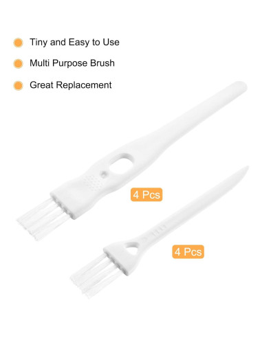 Cepillos de Limpieza MECCANIXITY 8 Piezas Nylon Blanco