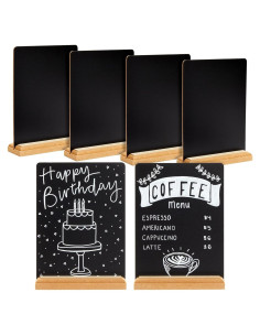 Paquete de 6 Mini Carteles de Pizarra Juvale 15x20 cm