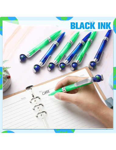 Bolígrafos Globo Teling 20 Pcs Retráctiles Tinta Negra 1 mm
