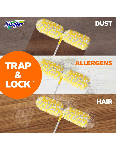 Kit Plumero Swiffer Alta Resistencia con Mango Extensible 1.83m Kit Plumero Swiffer Alta Resistencia con Mango Extensible 1.83m