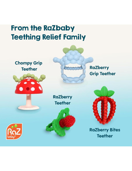 Chupete de Dentición Chompy RaZbaby - Silicona Suave 3M+ Chupete de Dentición Chompy RaZbaby - Silicona Suave 3M+