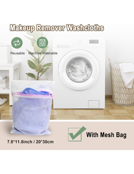 Paño Desmaquillante KODAMO Reutilizable 12 Piezas Microfibra