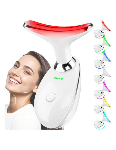 Masajeador Facial OCAWAYEE LED 7 Colores con Calor y Vibración
