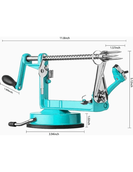 Pelador y descorazonador de manzanas ACOTUM 3 en 1 acero inoxidable Pelador y descorazonador de manzanas ACOTUM 3 en 1 acero inoxidable