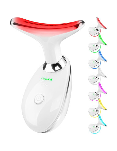 Masajeador Facial OCAWAYEE LED 7 Colores con Calor y Vibración