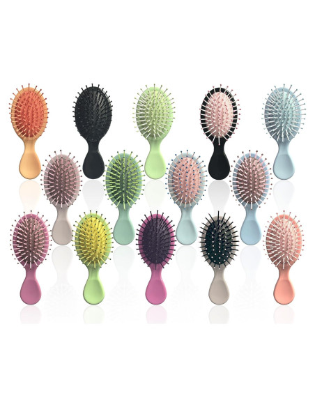 Juego de 14 Mini Cepillos de Pelo Húmedo Goiio Multicolor Juego de 14 Mini Cepillos de Pelo Húmedo Goiio Multicolor