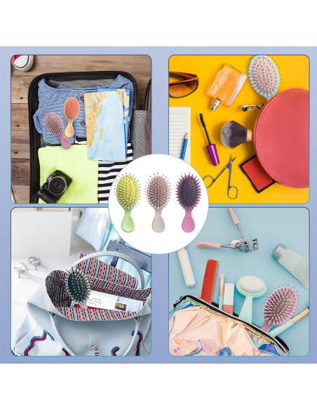 Juego de 14 Mini Cepillos de Pelo Húmedo Goiio Multicolor Juego de 14 Mini Cepillos de Pelo Húmedo Goiio Multicolor