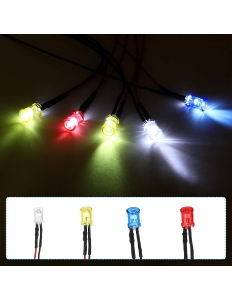 Portalámpara LED 5mm PATIKIL, Paquete de 10 Soportes Transparentes Portalámpara LED 5mm PATIKIL, Paquete de 10 Soportes Transparentes