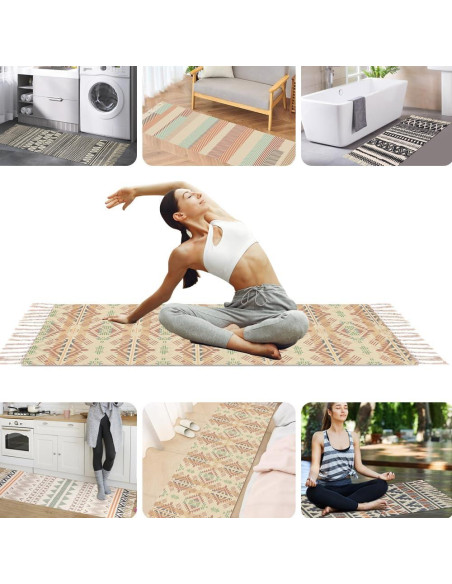 Alfombrilla de Yoga Nuveti de Algodón Antideslizante 182x61cm Alfombrilla de Yoga Nuveti de Algodón Antideslizante 182x61cm