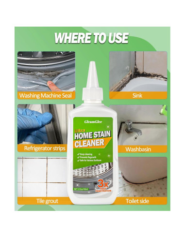 Gel Quitamanchas GleamGlee 295 ml - Limpiador Potente para Hogar