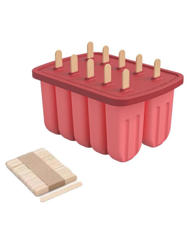 Moldes de Paletas de Silicona Jutcll 10 Cavidades Libre BPA