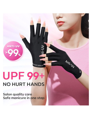 Guantes UV Modelones para Manicura de Gel - Protección UPF99+