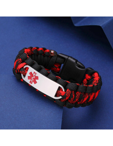 Pulsera de Alerta Médica MAXZOOL Acero Inoxidable 6-9 Pulgadas Pulsera de Alerta Médica MAXZOOL Acero Inoxidable 6-9 Pulgadas