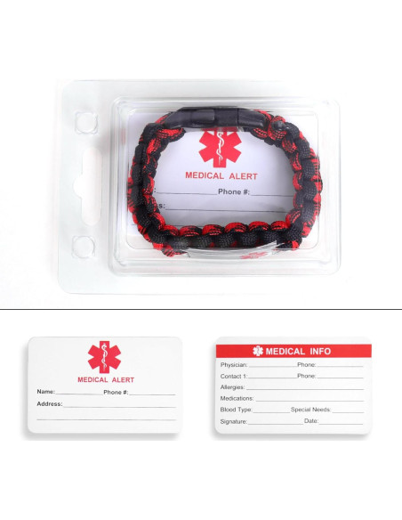 Pulsera de Alerta Médica MAXZOOL Acero Inoxidable 6-9 Pulgadas Pulsera de Alerta Médica MAXZOOL Acero Inoxidable 6-9 Pulgadas