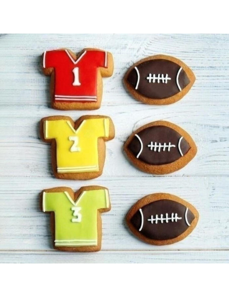 Cortadores de Galletas de Fútbol JOB JOL 2 Piezas 8.9 cm Cortadores de Galletas de Fútbol JOB JOL 2 Piezas 8.9 cm