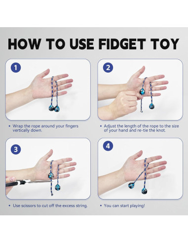 Perlas Fidget de Metal BUBEHYMY para Alivio de Estrés 22 cm
