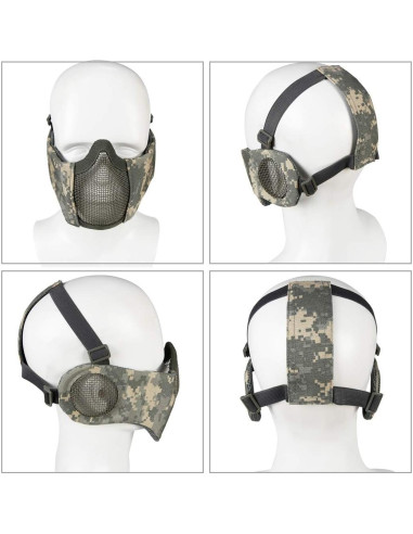 Conjunto de Protección Airsoft AOUTACC - Máscara y Gafas Tácticas
