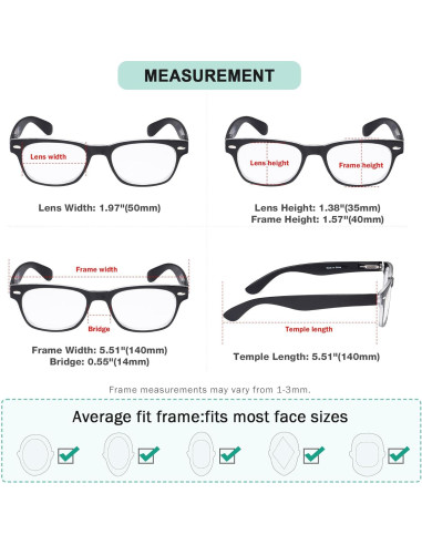 Gafas de lectura Eyekepper 5 pares +0.50 unisex