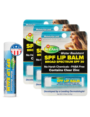 Bálsamo Labial Mineral SPF 30 Dr. Dan Paquete de 3