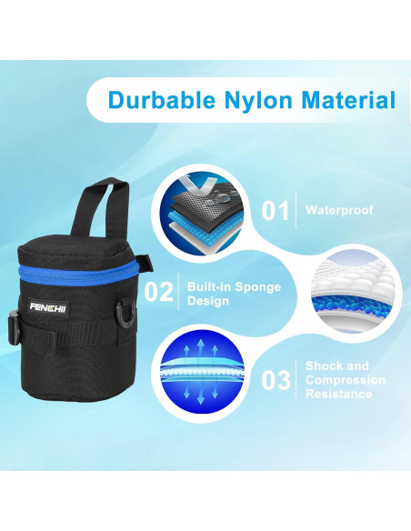 Funda para Lentes PATIKIL Neopreno Impermeable 9.5x13 cm Azul/Negro Funda para Lentes PATIKIL Neopreno Impermeable 9.5x13 cm Azul/Negro